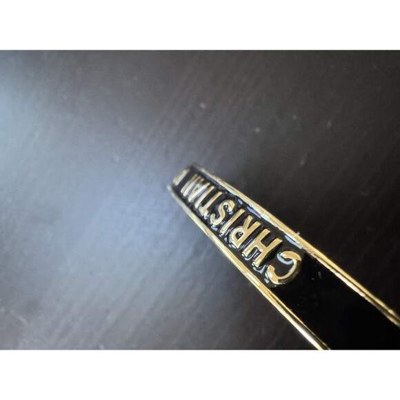 Christian Dior Night Code Black Lacquer M Crystal Edge Gold Finish Cuff Bangle - Picture 13 of 16